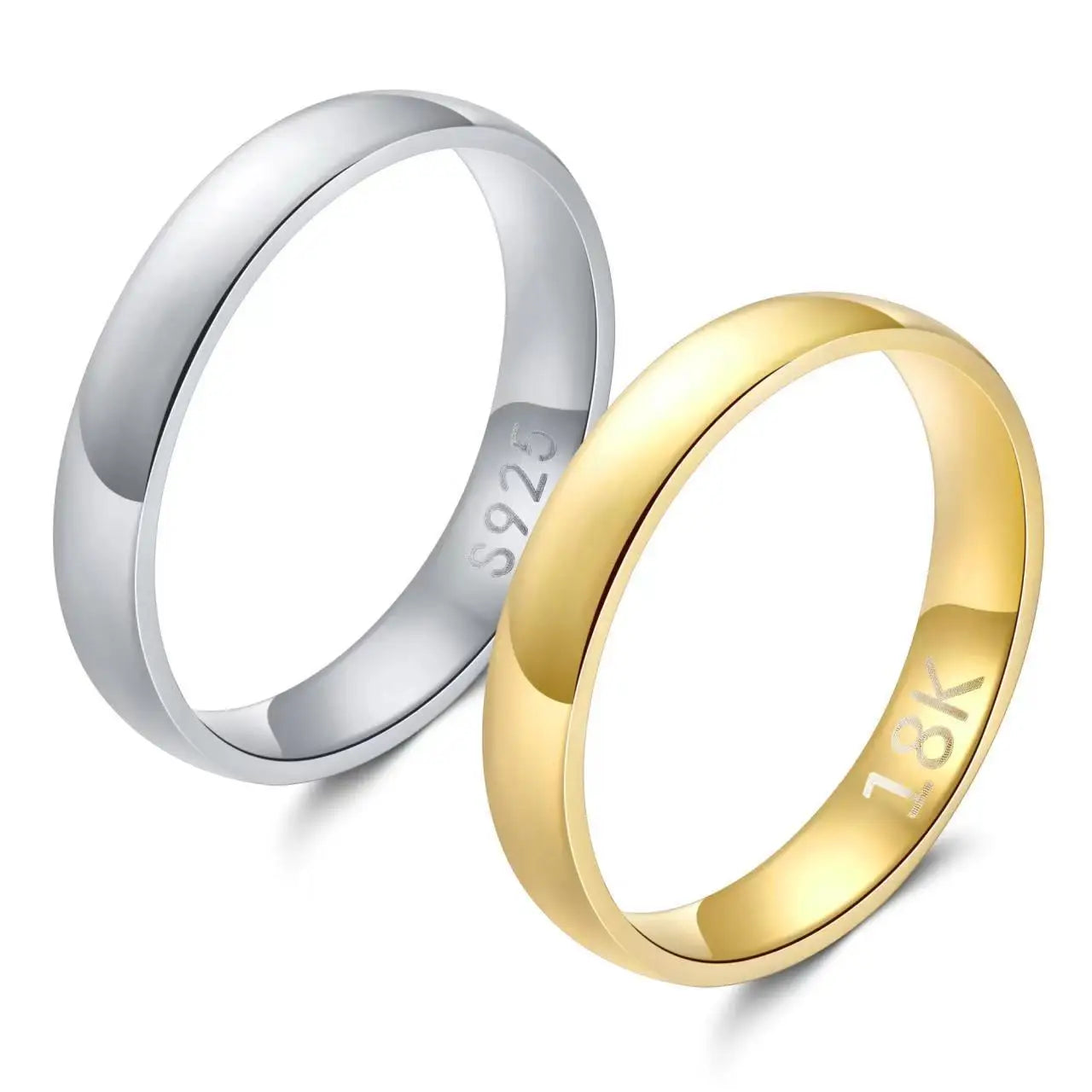 Gold Plated Ring Colour Fashion Women's Simple Couple's Wedding Ring Engagement Jewellery Gift